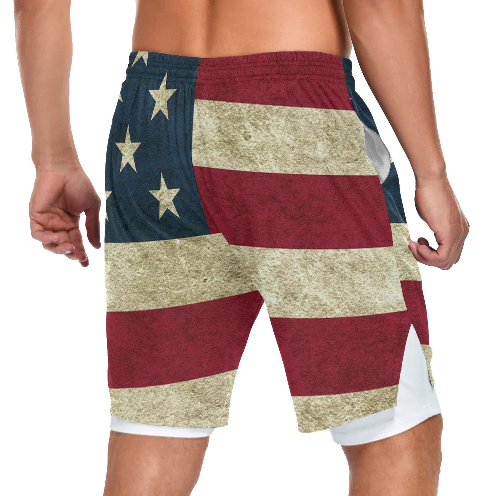 Men's 2-in-1 Workout Running Shorts - Lightweight Gym Athletic Training Shorts with Pockets & Towel Loop | Perfect for Jogging, Weightlifting & Outdoor Sports