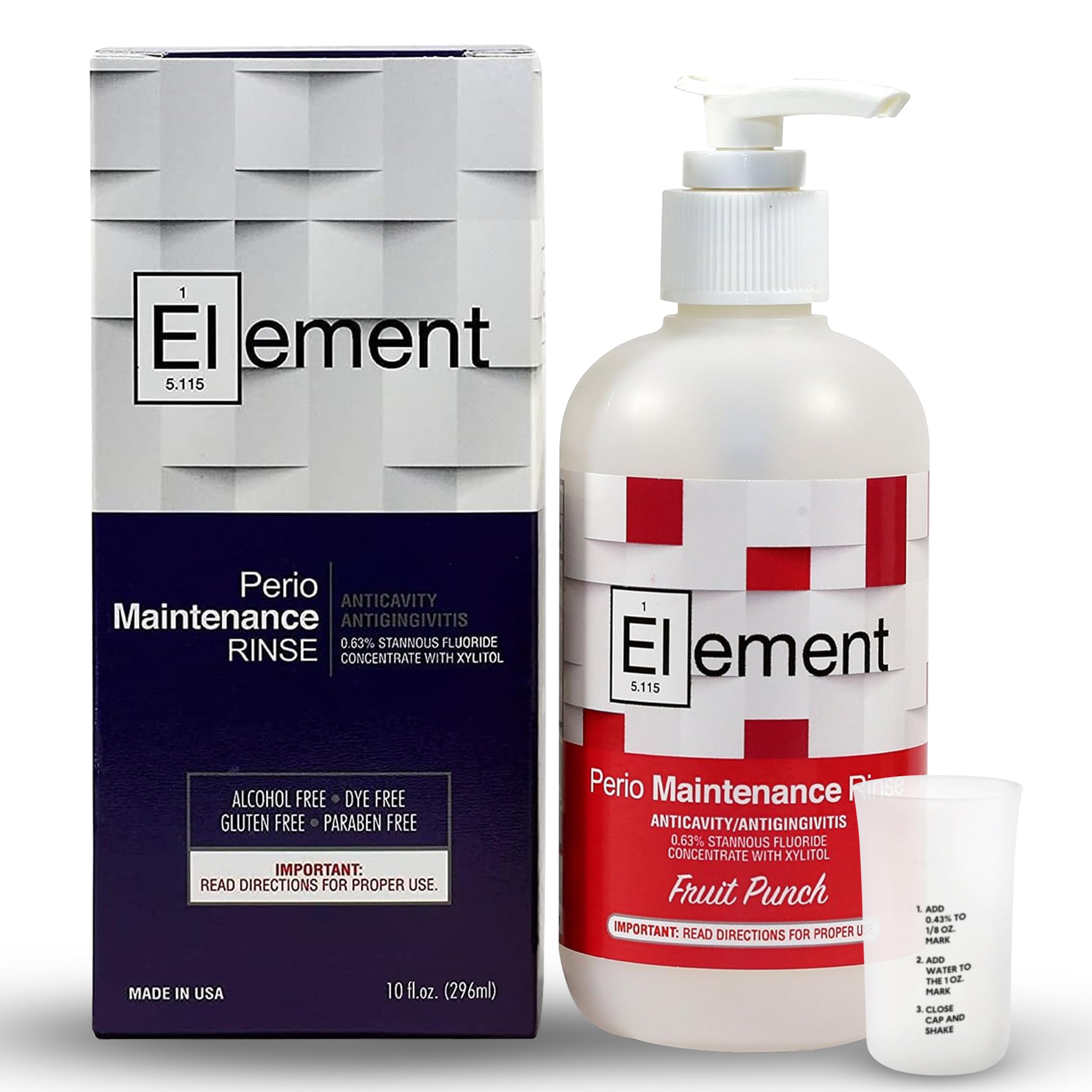Stannous Fluoride Mouthwash 10 Fl Oz - 0.63% Antimicrobial Perio Rinse for Gum Health - Alcohol Free, Dye Free, Paraben Free - Refreshing Fruit Punch Flavor - Ideal for Daily Oral Care & Fresh Breath at Home or Travel