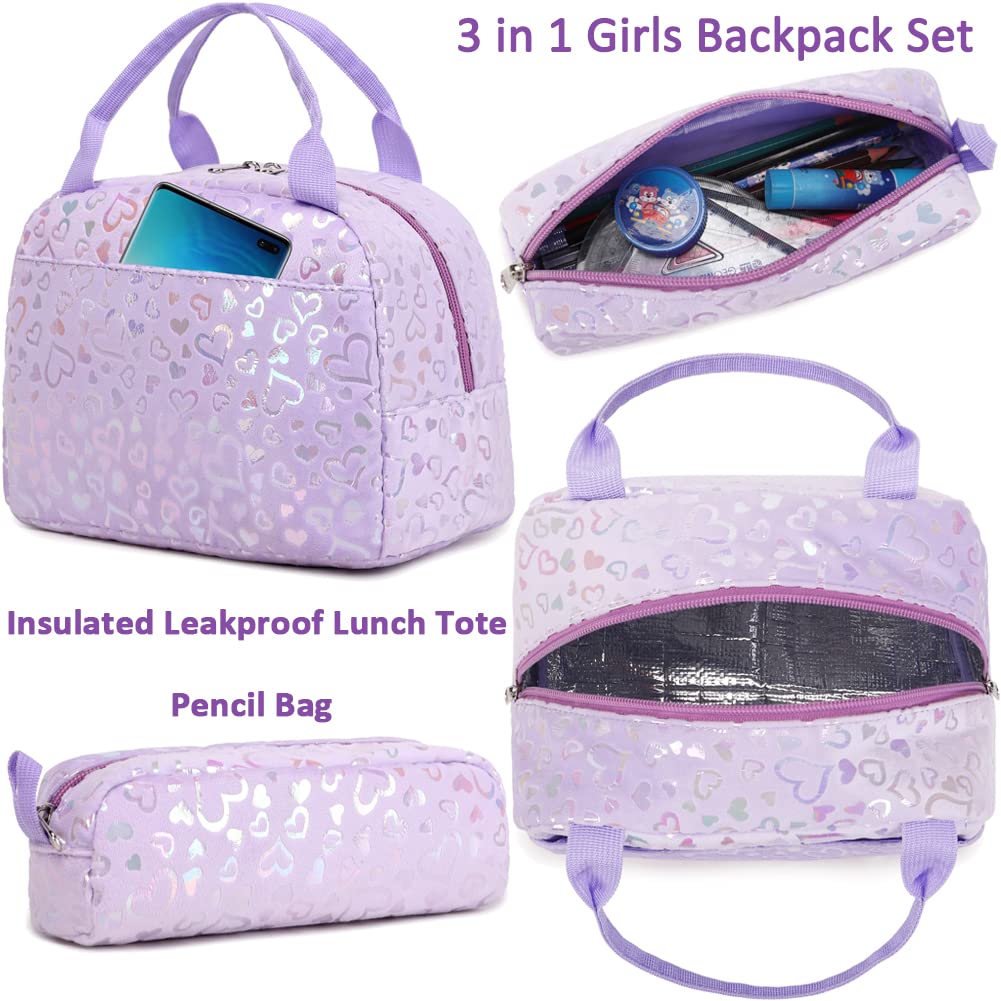 **Cute Unicorn Backpacks for Girls - Water Resistant Elementary School Bookbag Set - Perfect for School, Travel & Daily Use**