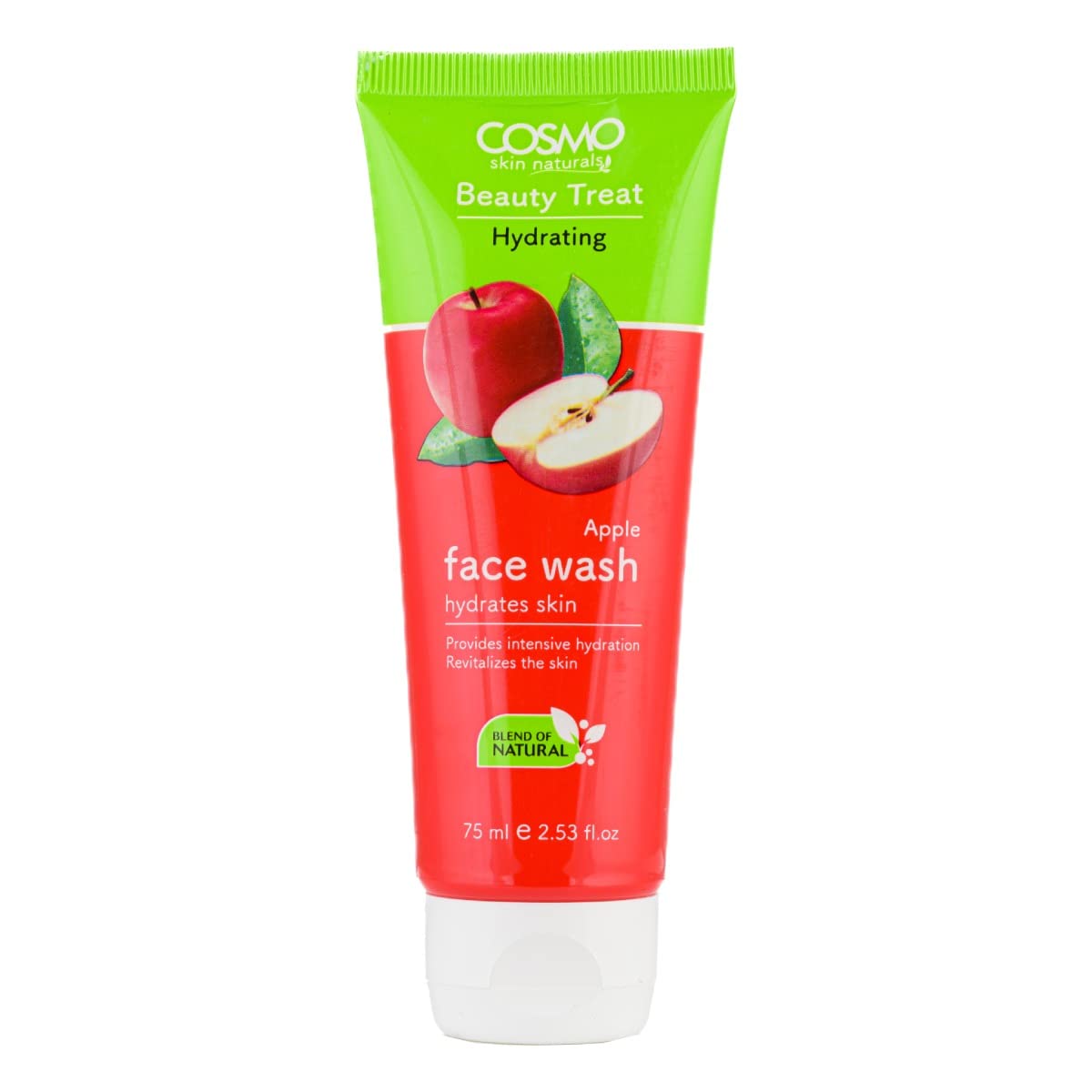 Cosmo Beauty Treat Hydrating Apple Face Wash 75ml - Gentle Cleanser for All Skin Types | Deep Cleansing to Remove Dirt, Oil & Impurities | Moisturizing & Nourishing Formula | Perfect for Daily Skincare Routine & Travel