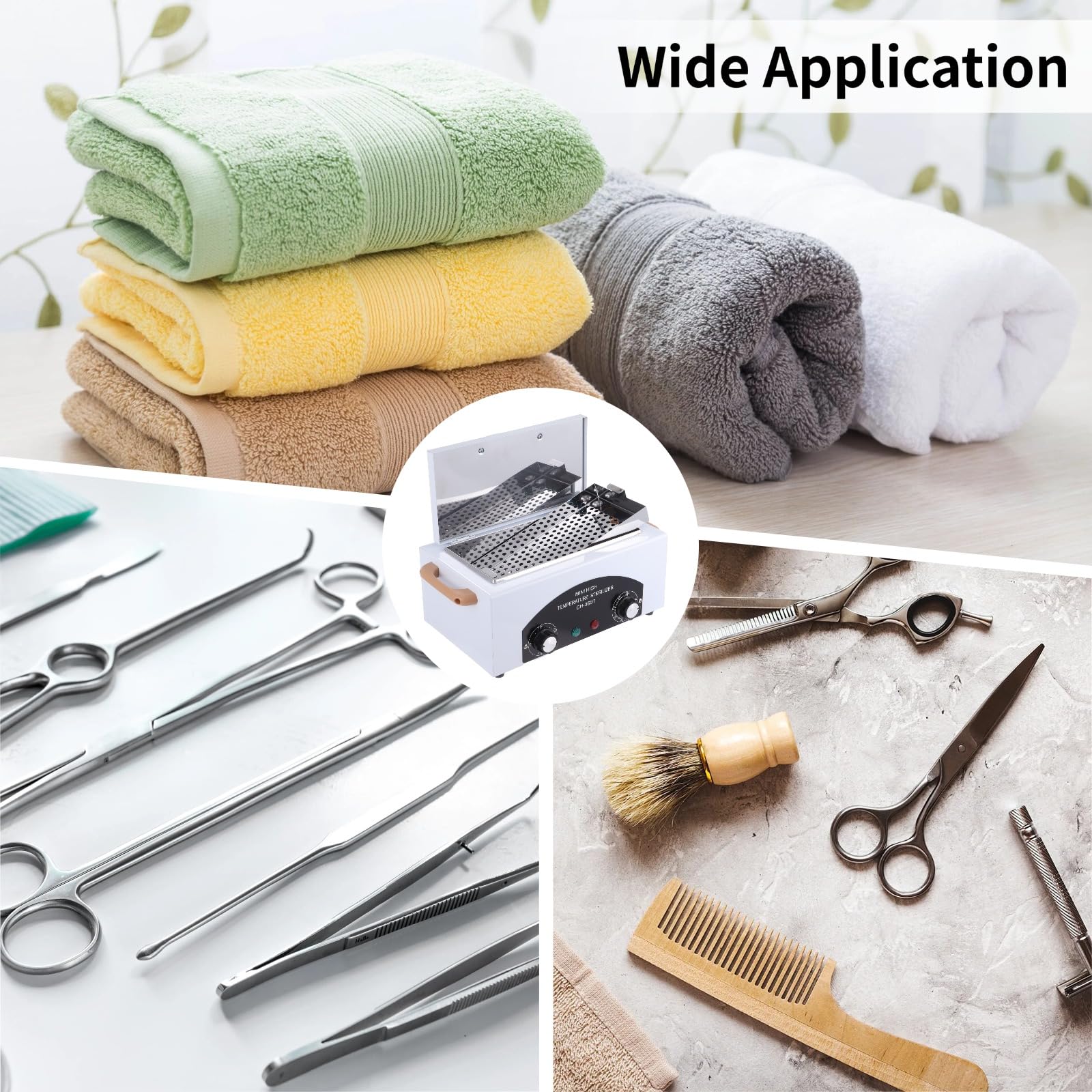Professional High-Temperature Metal Tool Cleaning Box & Nail Tool Sterilizer Kit with Metal Trays & Clip | Heat Dry Box for Manicure Salon | Sanitize Tweezers & Metal Equipment | Perfect for Nail Salons, Tattoo Shops & Beauty Clinics