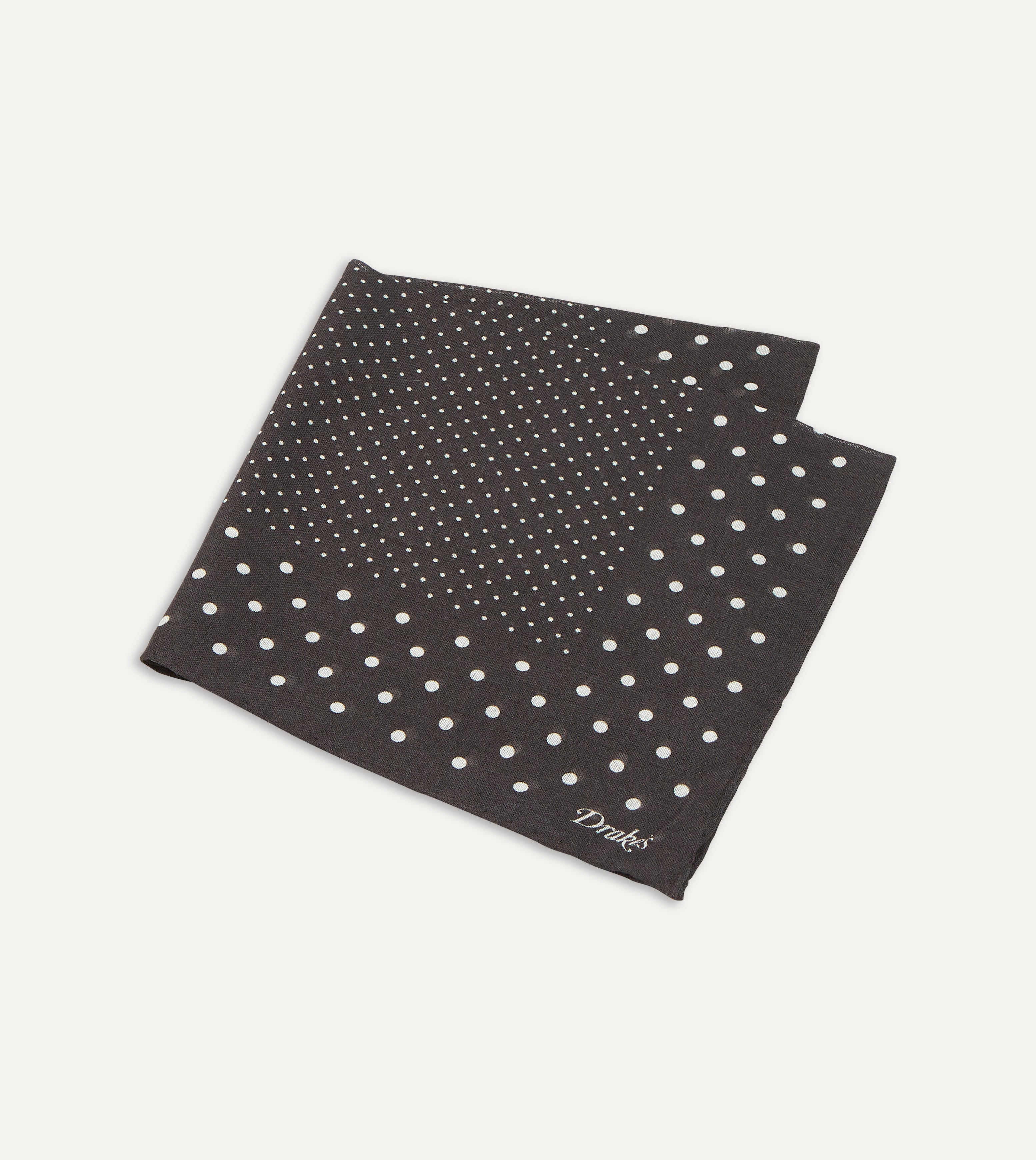 Luxury Brown Spots Print Wool Silk Pocket Square - Elegant Handkerchief for Men's Suits, Weddings & Formal Events