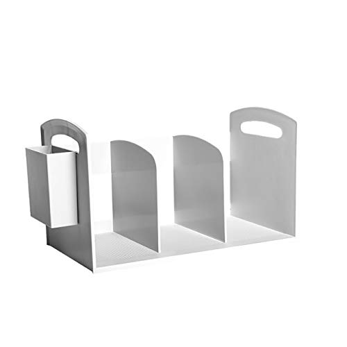 Modern Office Shelves & Desktop Bookshelf - Small Bookcase for Desk & Floor, Student Book Storage Rack with Pen Holder | Easy Assembly | Perfect for Home Office, Dorm Room & Study Spaces