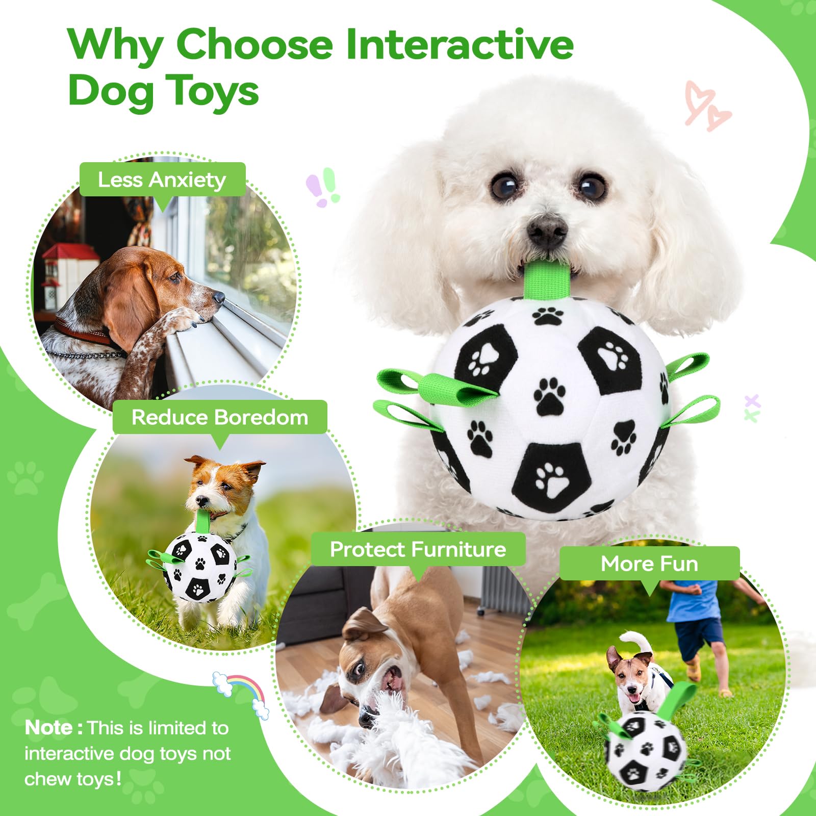 QDAN Interactive Dog Toys Balls - Automatic Rolling & Remote Control Rechargeable Pet Toy for Small & Medium Dogs | Squeaky Puppy Enrichment Toy to Relieve Boredom | Perfect for Indoor Play, Training & Keeping Dogs Entertained
