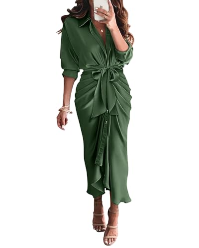 Solid Dark Army Green