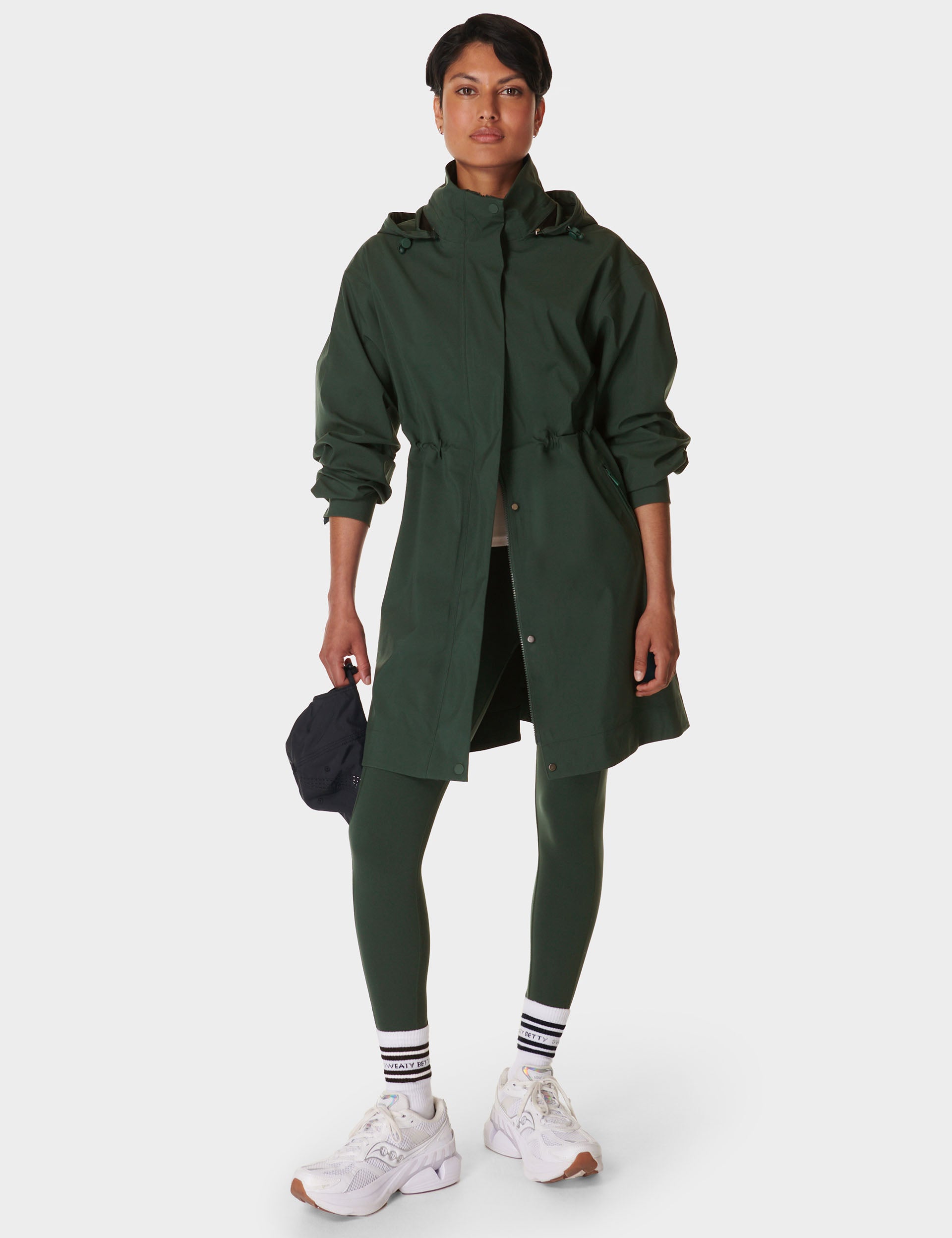 Waterproof Parka Jacket for Men & Women - Lightweight Trek Green Outdoor Raincoat for Hiking, Camping & Travel