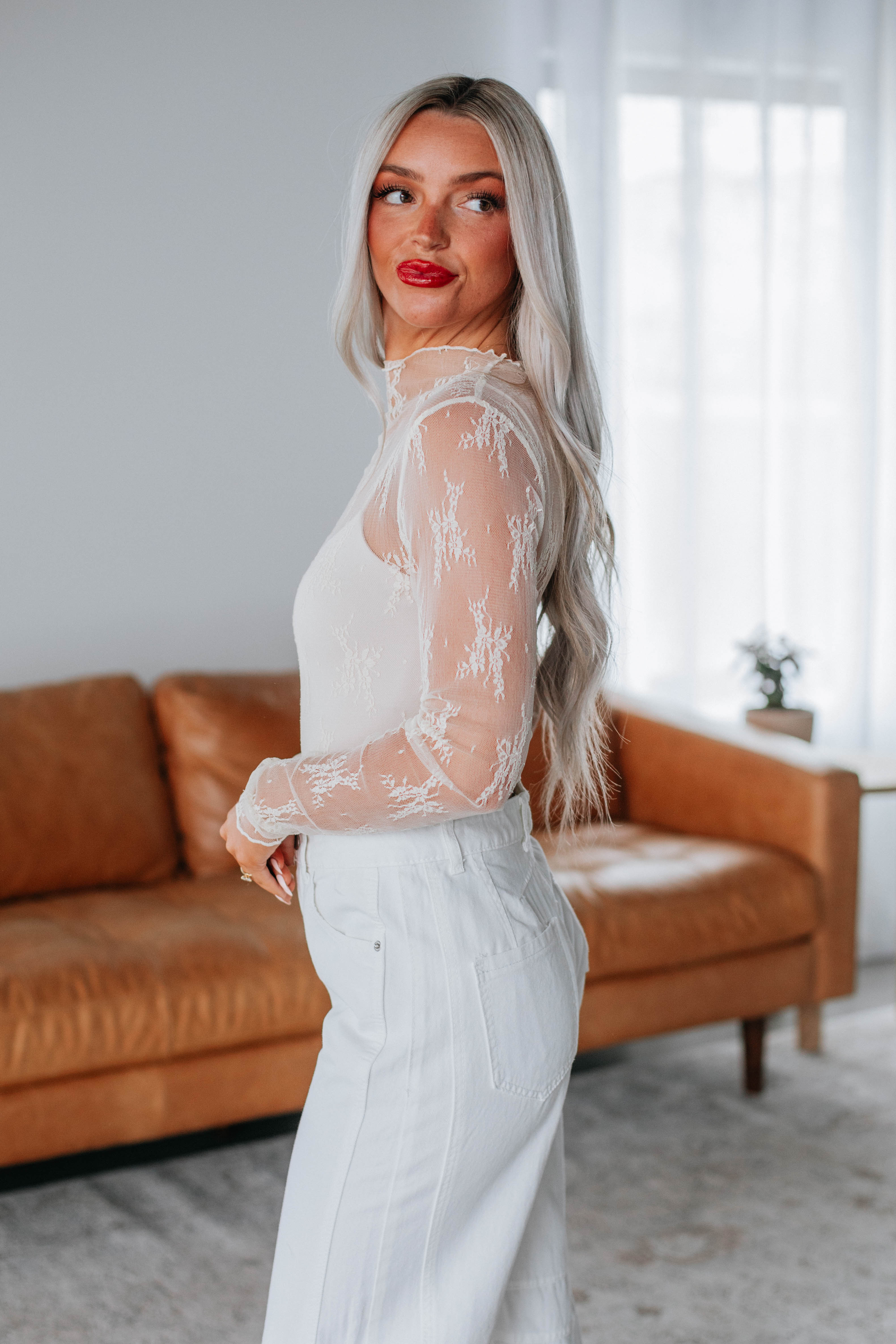 Elegant Cream Lace Top for Women - Perfect for Casual Outings, Dates & Summer Fashion | Elysia