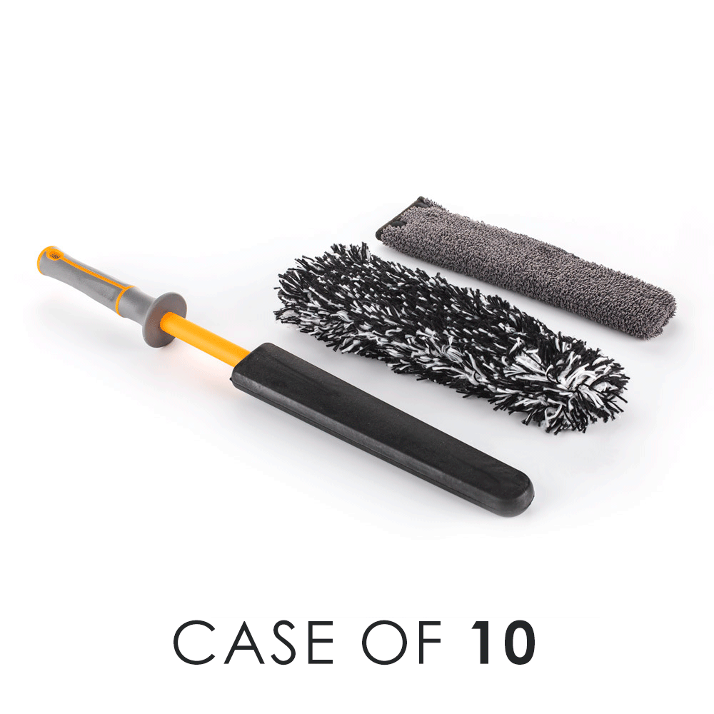 Heavy Duty Wheel Brush Kit with Case - Perfect for Car Detailing, Wheel Cleaning, and Auto Maintenance