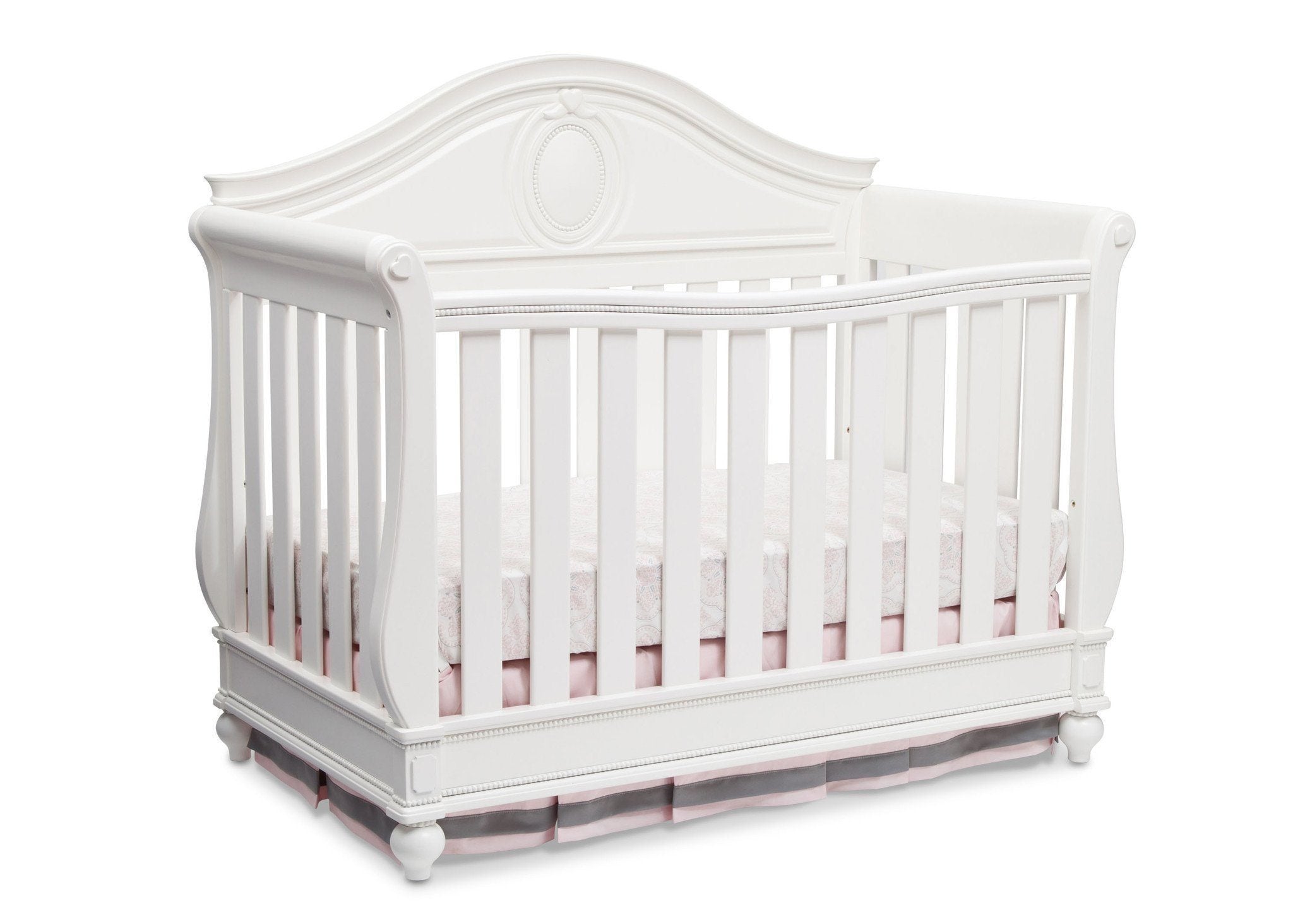 Disney Princess Magical Dreams 4-in-1 Convertible Crib for Baby Girls - Nursery Bedroom Furniture for Toddlers & Newborns | Perfect for Disney-Themed Bedrooms & Baby Showers