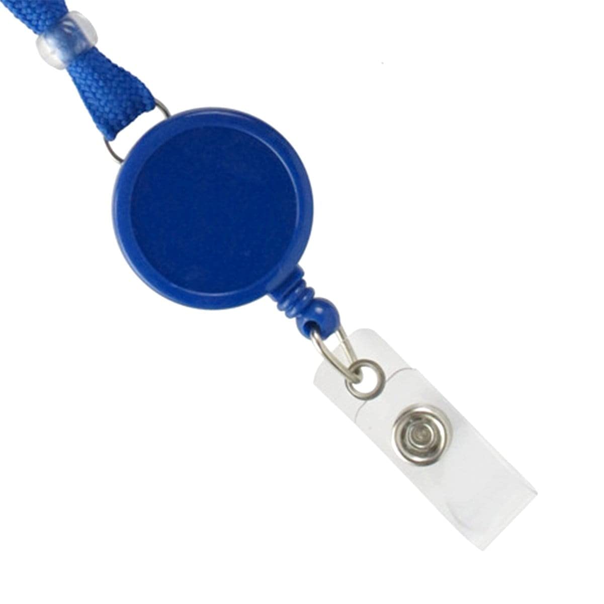 100 Pack Blue Badge Reel Lanyard with Safety Breakaway Neck Strap - Retractable ID Card Holder for Nurses, Access Badges & Security Professionals - No Twist Design for Long Reach (Royal Blue) - Perfect for Hospitals, Schools & Office Security