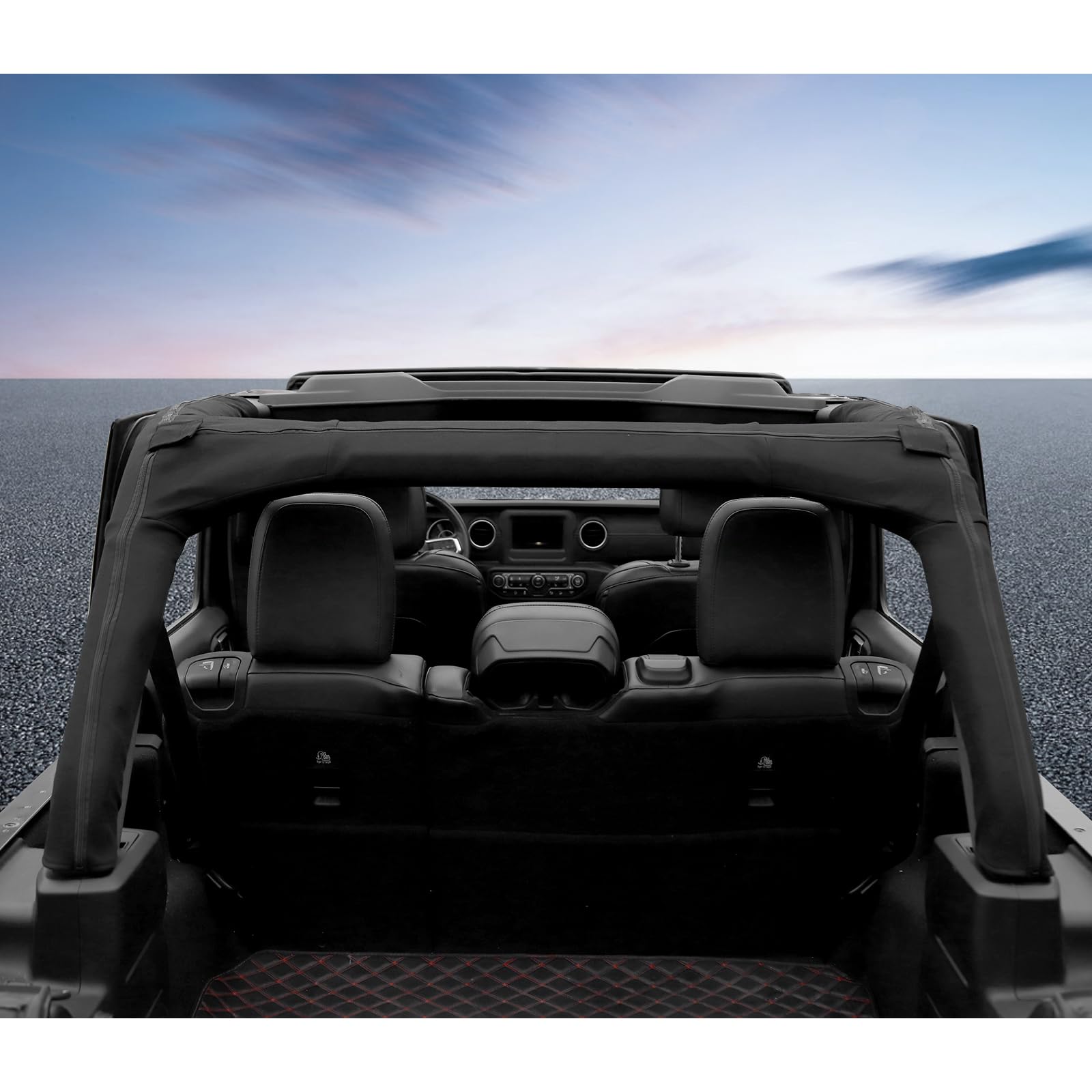 JWWY Roll Bar Padding Protection Cover Cushion for 2018-2023 Jeep Wrangler JL 4-Door Accessories - Soft & Durable Interior Upgrade for Off-Road Safety & Comfort