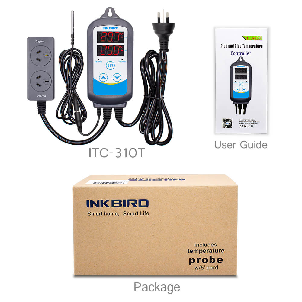 ITC-310T Digital Temperature Controller - Precise Thermostat for Home Brewing, Aquariums, and Reptile Tanks
