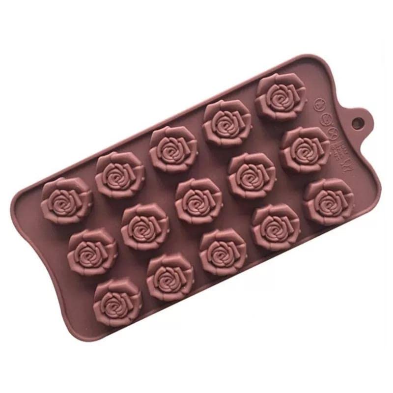 Premium Rose-Shaped Silicone Chocolate & Wax Mold Set - Food-Grade Baking & Candle Making Supplies for DIY Desserts, Candles, Soaps - Perfect for Valentine's Day, Weddings & Home Decor