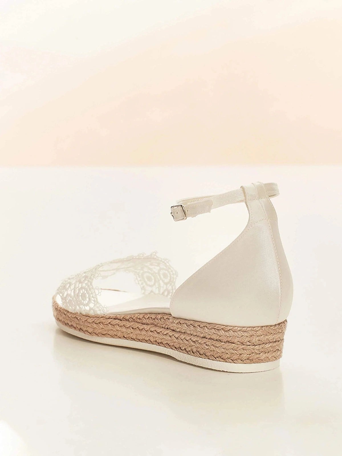 Women's Espadrille Wedding Sandals with Wedge Heel | Size 7 | Comfortable Beach Bridal Shoes | Perfect for Beach Weddings, Summer Parties & Vacation Outfits