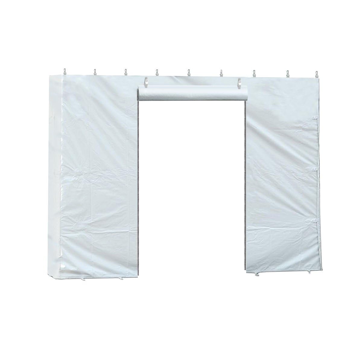 7' x 10' Translucent PVC Vinyl Party Tent Sidewall with Zipper - Commercial Canopy Accessory for Weddings, Events & Outdoor Parties - Includes Clips & Grommets (Tent Not Included) - Perfect for Backyard Gatherings, Festival Booths & Market Stalls