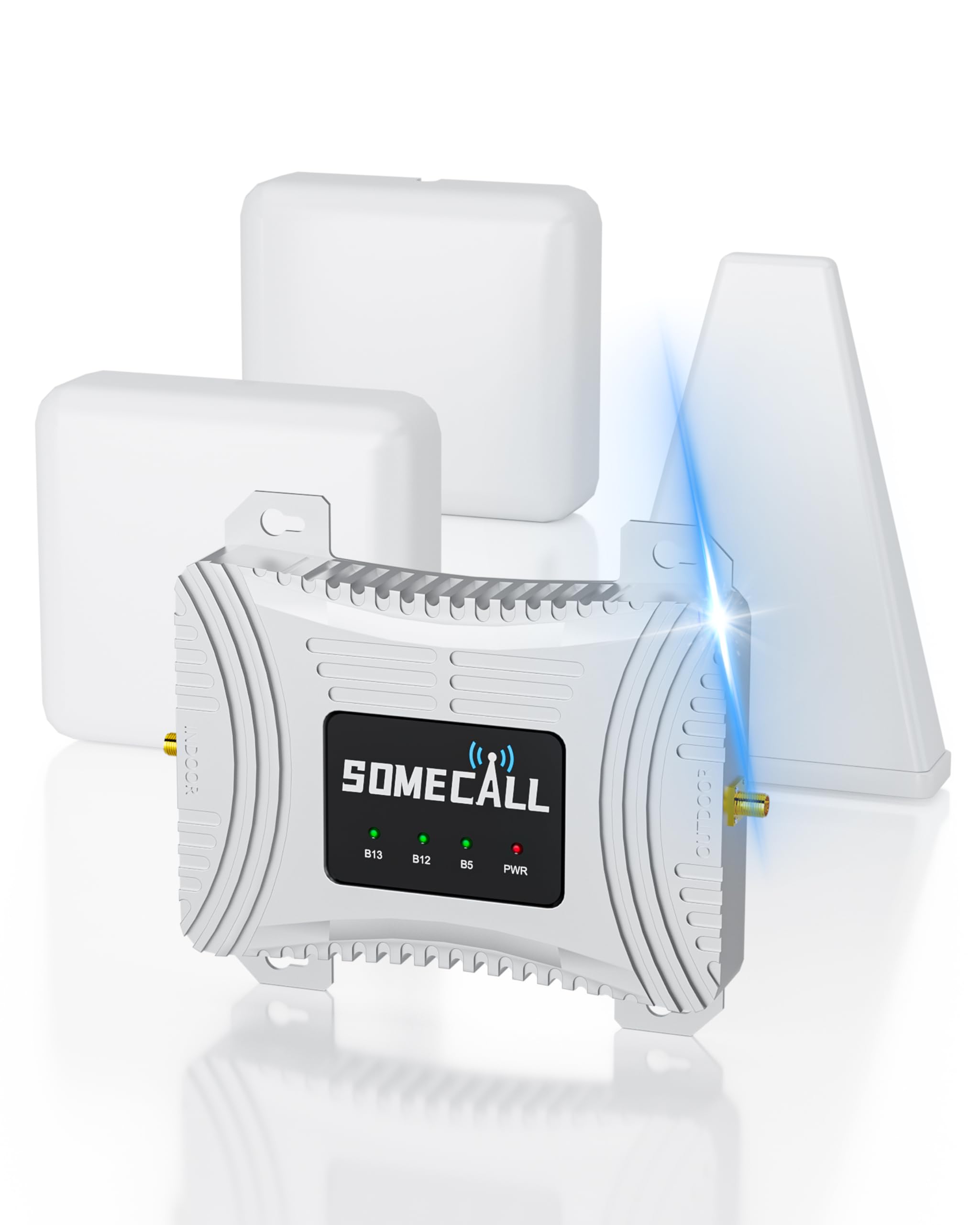 Best Cell Phone Signal Booster for Home - Up to 9000 Sq Ft Coverage, 5G/4G LTE/3G Compatible with Verizon, AT&T, T-Mobile (Bands 5/12/13/17), FCC Approved - Includes 2 Indoor Antennas - Perfect for Rural Areas, Basements & Large Homes with Weak Reception