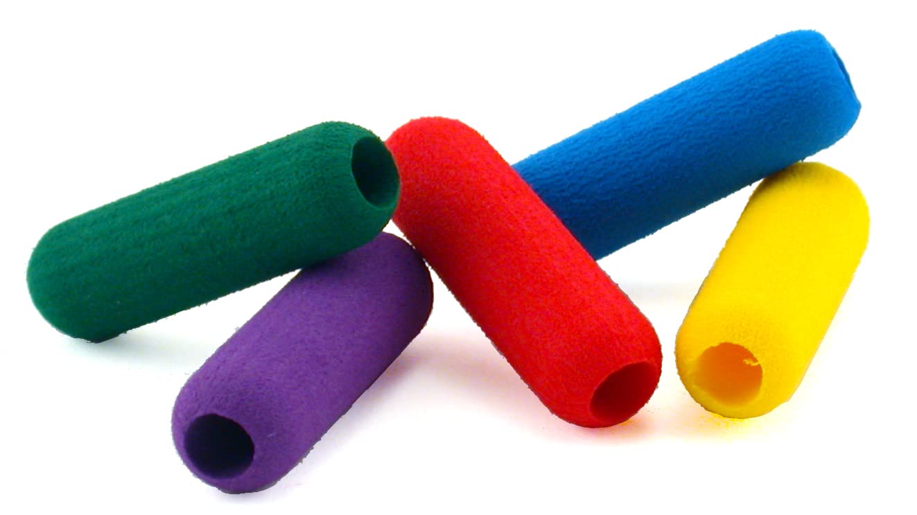 The Pencil Grip The Classics Soft Foam Pencil Grips - 100 Pack (Assorted Colors, 1.5 Inch) | Ergonomic Writing Aid for Left & Right Handed Kids & Adults | Perfect for School, Office & Home Use to Improve Handwriting & Reduce Fatigue
