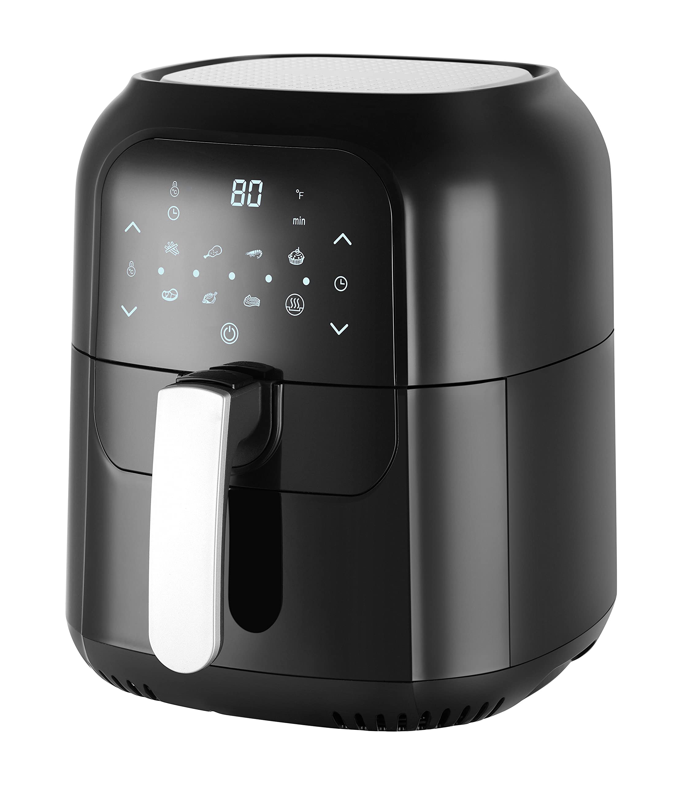 EUROSTAR EAF600B 1400W Digital Air Fryer 5.8QT Large Capacity, Black - Perfect for Healthy Frying, Roasting, Baking & Reheating for Family Meals