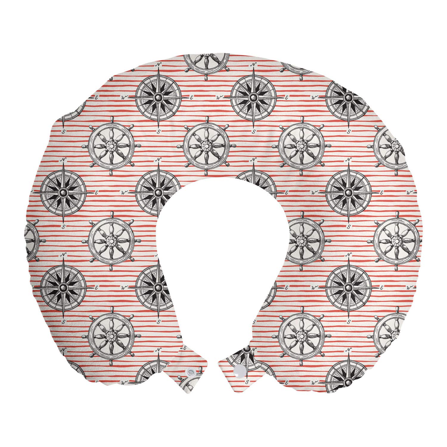 Ambesonne Nautical Memory Foam Travel Pillow - 12