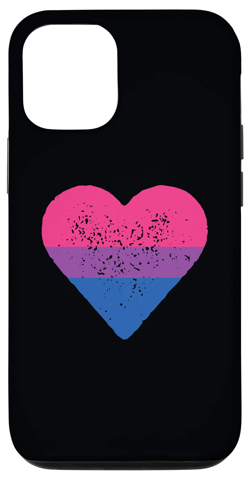 iPhone 12/12 Pro Case - Bisexual Pride Heart Design - LGBTQ+ Gifts for Bi Love & Equality - Perfect for Pride Month, Coming Out Celebrations & LGBTQ Support