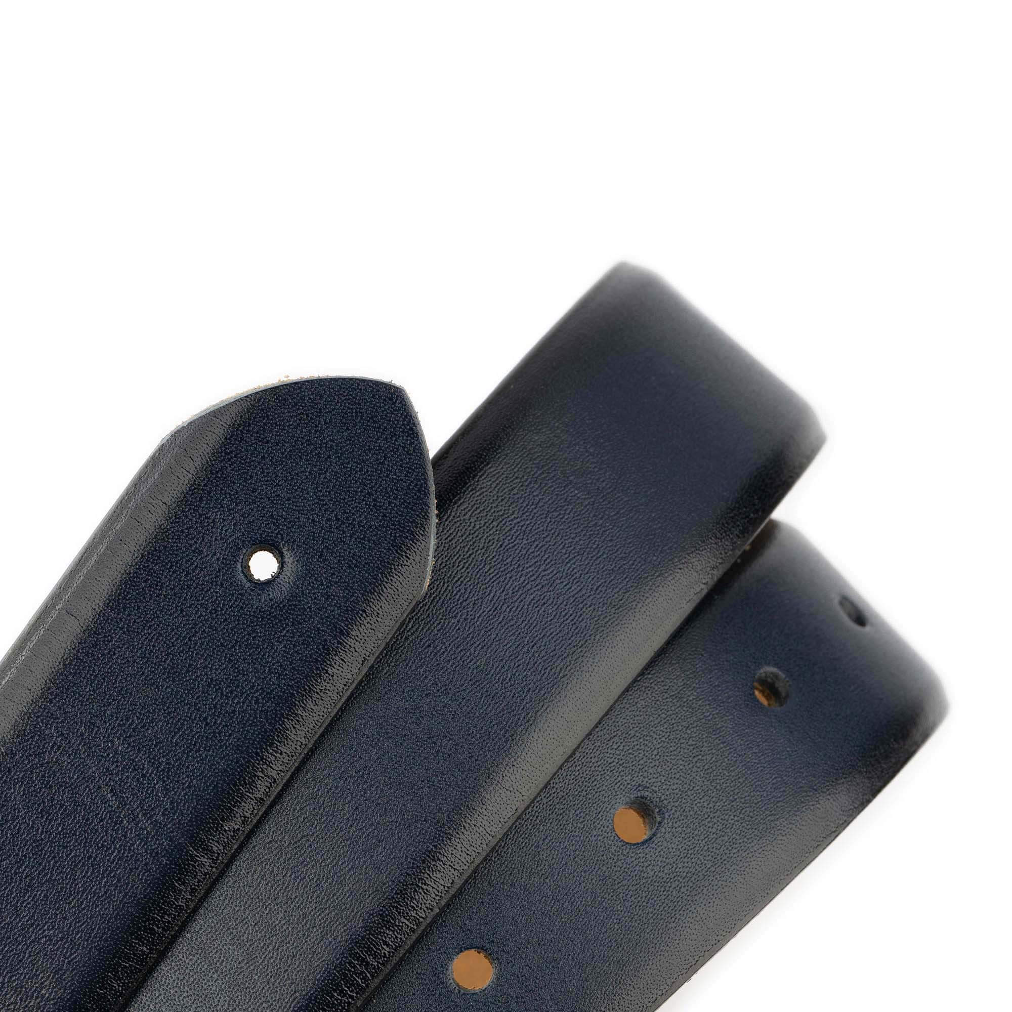 Montblanc Replacement Navy Blue Leather Watch Straps Without Buckle - Premium Genuine Leather Band for Montblanc Watches - Perfect for Business, Formal Occasions & Everyday Wear
