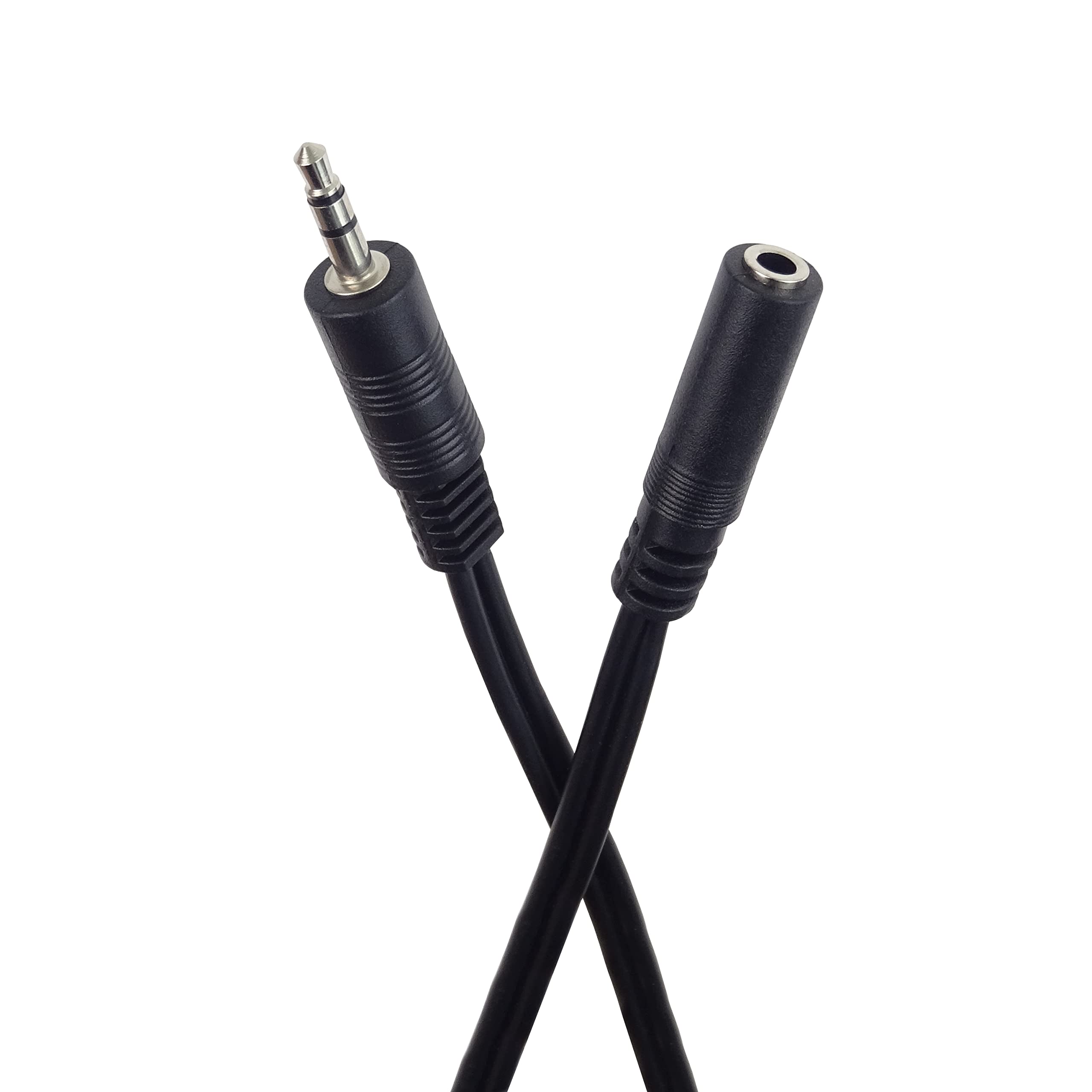Premium 3.5mm Male to Female Audio Extension Cable - 5m Shielded AUX Headphone Cord with Gold Plated Connectors | Perfect for Home Theater, Gaming Headsets & Music Studios (Black)
