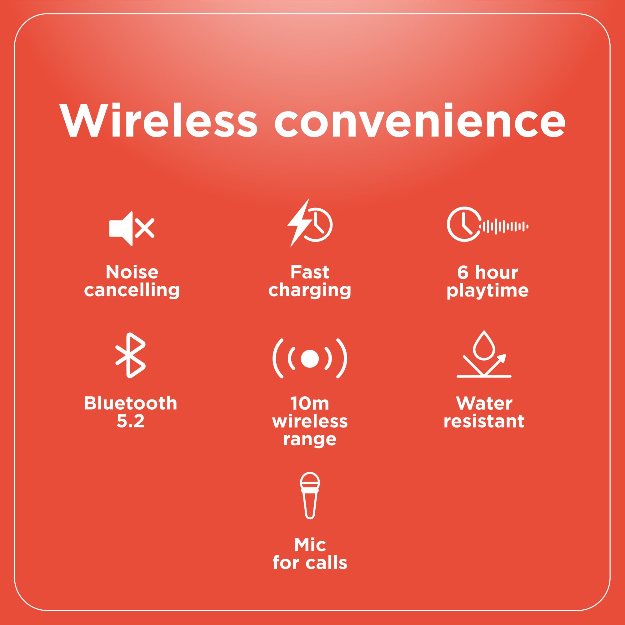 RadioShack Wireless Earbuds with Active Noise Cancelling, IPX5 Water Resistant Bluetooth Earbuds, 400mAh Battery - Perfect for Workouts, Commuting & Travel