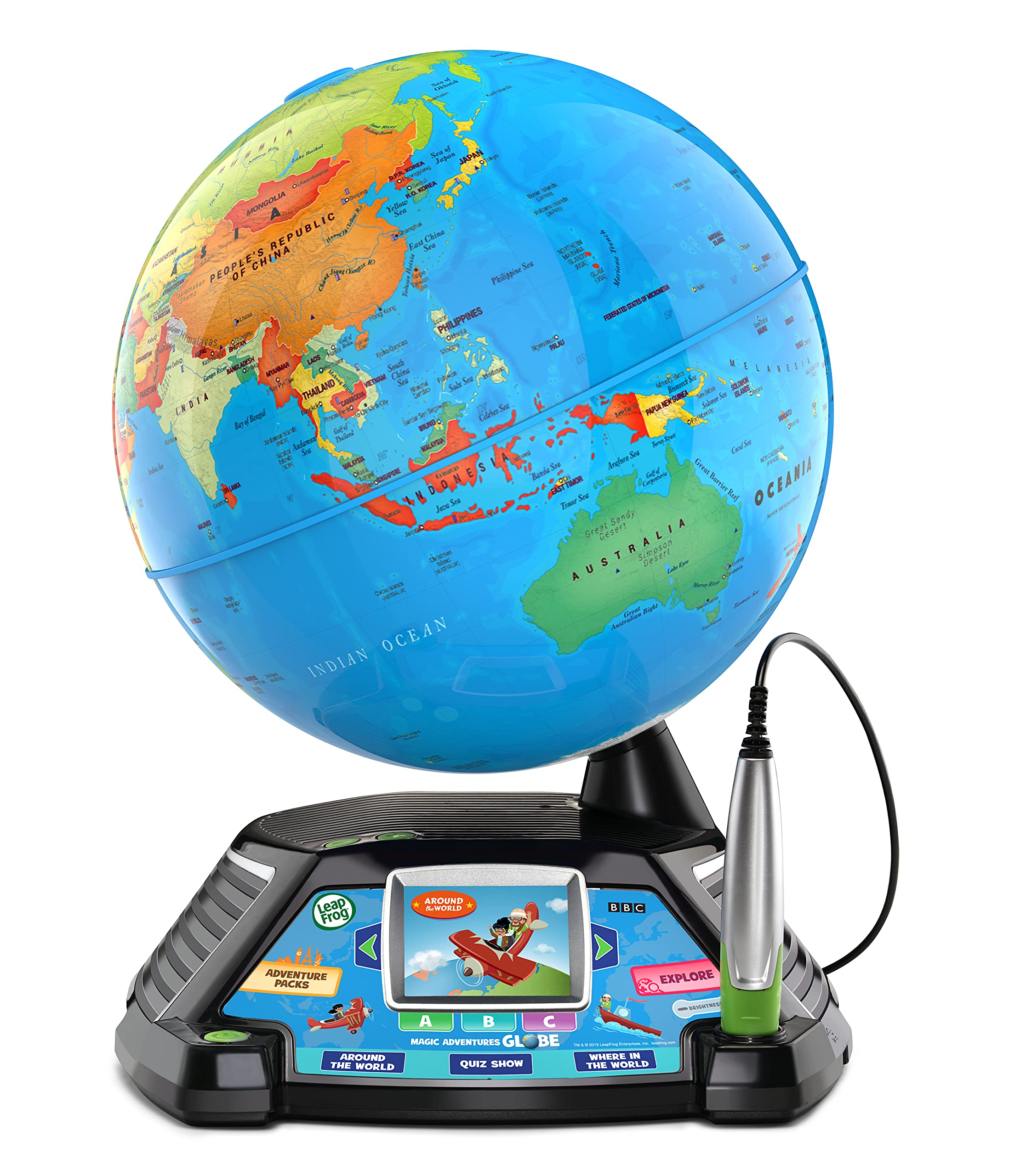 LeapFrog Interactive Kids Globe - Smart Educational Toy for Learning World Geography | Fun STEM Learning for Ages 5, 6, 7+ | Perfect for Homeschool, Classroom & Birthday Gifts | Preschool Learning Activities & Christmas Presents