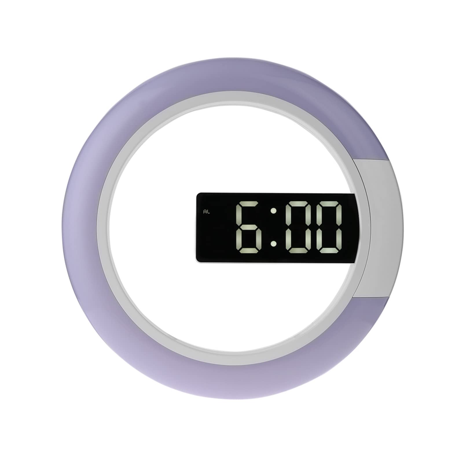 12 Inch LED Digital Wall Clock with Remote Control - Creative Mirror Hollow Design, 7 Color Changing Night Light & Alarm - Perfect for Home, Office & Living Room (White) | Modern Decor & Easy Timekeeping