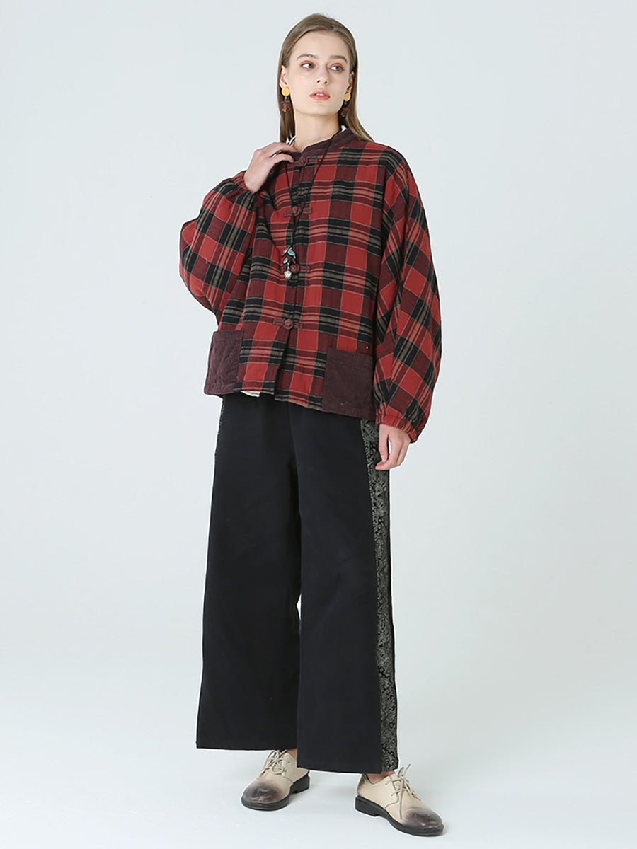 Plus Size Women's Loose Casual Plaid Coat for Spring & Winter - Sizes M to 2XL | Perfect for Office, Travel & Everyday Wear