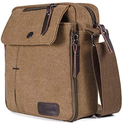 CAOODKDK Canvas Messenger Bag - Durable Crossbody Shoulder Bag for Men & Women, Perfect for Travel, Work & Daily Use