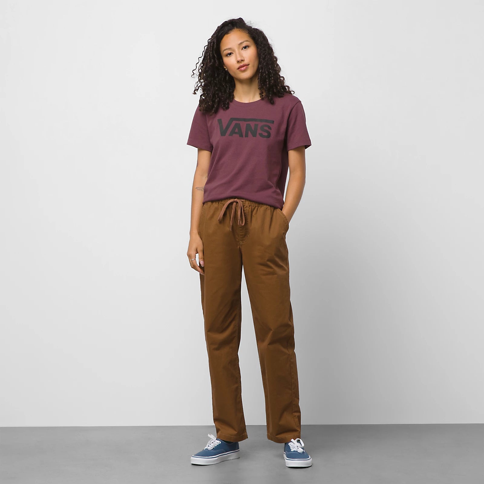 VANS Women's Range Relaxed Pant in Toasted Coconut - Comfortable Casual Pants for Everyday Wear, Yoga, and Lounge