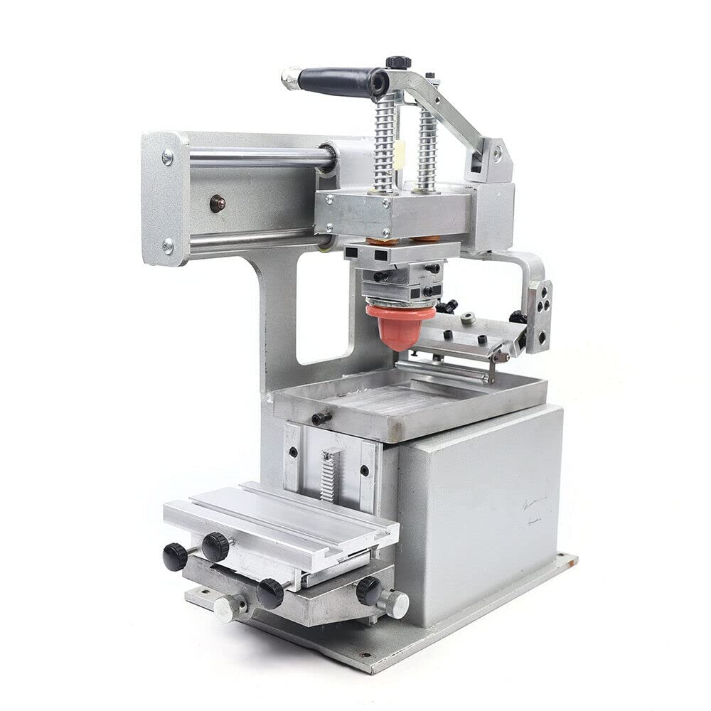 Single Color Manual Pad Printer Machine - Adjustable 80x120mm Printing Area for DIY Transfer of Words, Numbers & Logos | Perfect for Custom Printing on Mugs, Phone Cases, Pens & Promotional Items