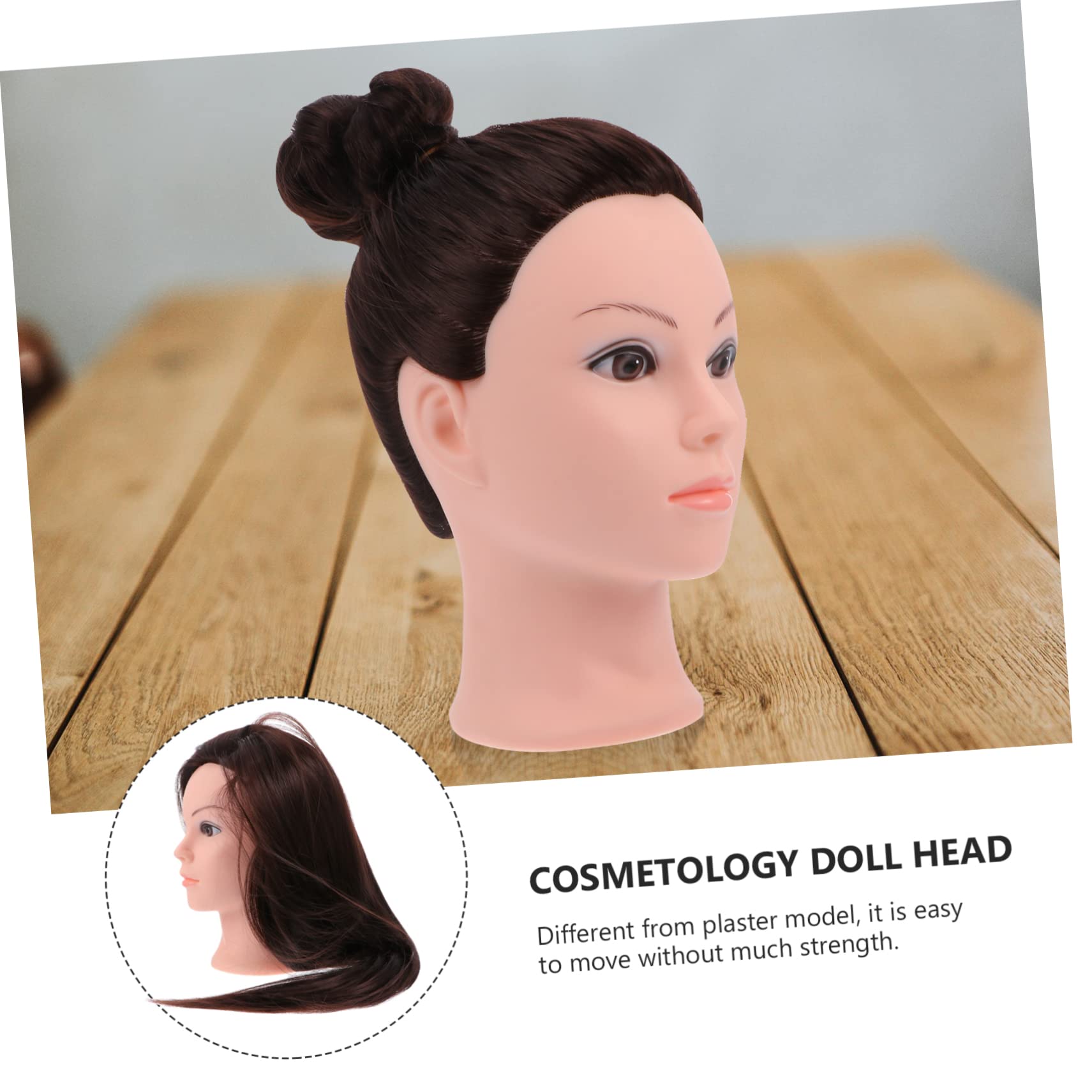 FOMIYES Realistic Mannequin Head for Braiding Practice - Professional Hair Styling Training Head for Cosmetology Students & Beginners (Boys/Girls) - Perfect for Salon Practice, Wig Making & Hairstyling Training at Home or School