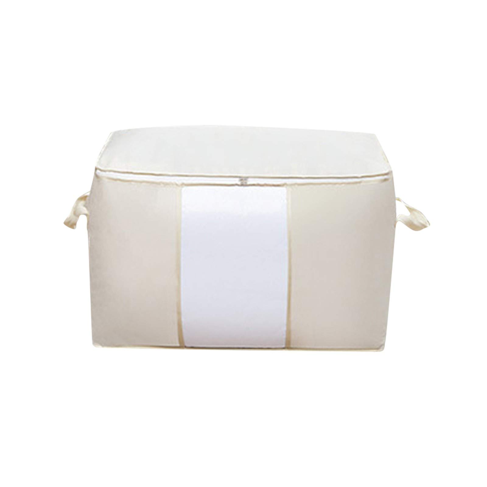 Foldable Storage Bags for Clothes, Underwear & Quilts - Waterproof Oxford Fabric Organizer with Thickened Design for Moving, Travel & Home Storage (Beige) - Perfect for Closet, Dorm & Camping Organization