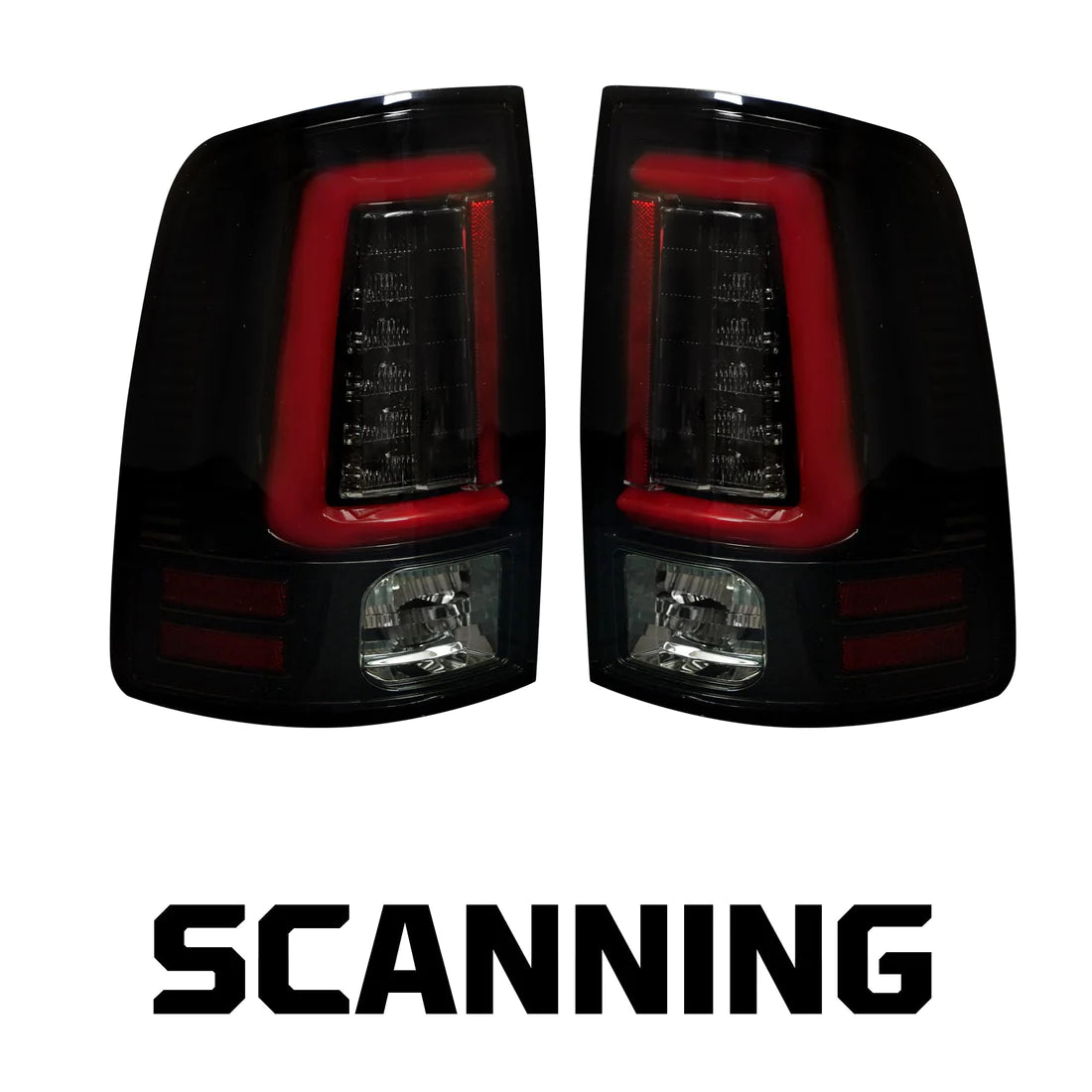 Dodge RAM 2500 3500 2010-2018 OLED Tail Lights with Scanning Turn Signals - Smoked Lens Replacement for Factory Halogen Lights | Enhanced Visibility & Style for Night Driving & Off-Road Adventures