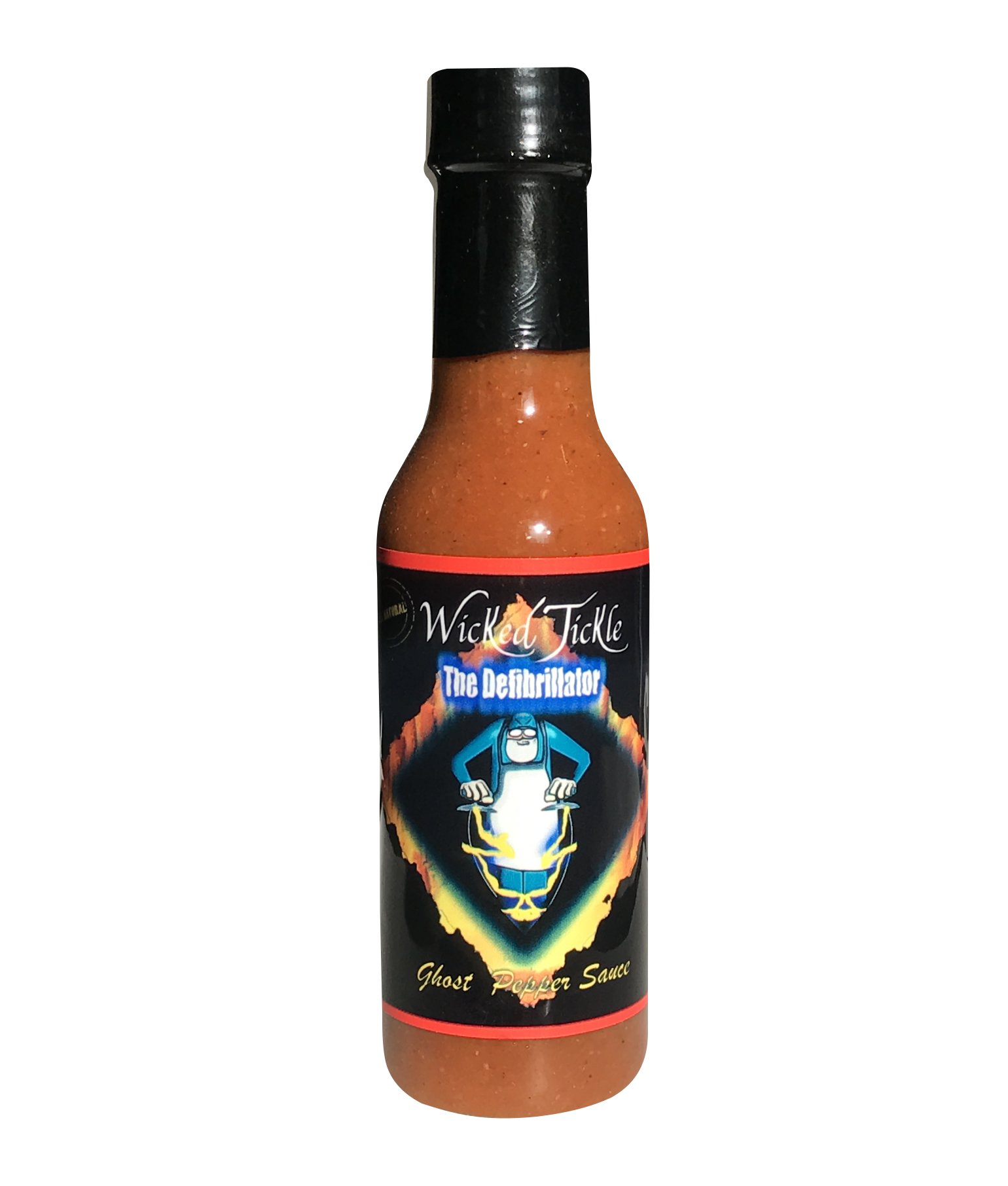Spicy Ghost Pepper & Habanero Hot Sauce 4-Pack - Extreme Heat Hot Sauce Gift Set for Tacos, Wings, Burgers & BBQ - Wicked Tickle Hot Sauce Variety Pack
