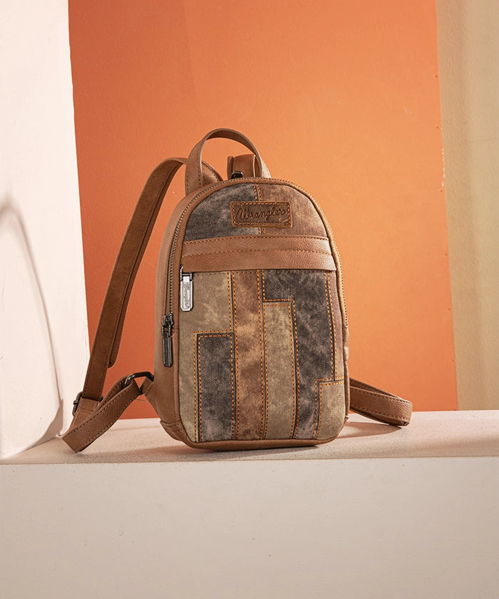 Wrangler Denim Textured Sling Bag for Men & Women - Stylish Crossbody Shoulder Bag for Travel, Hiking, and Everyday Use