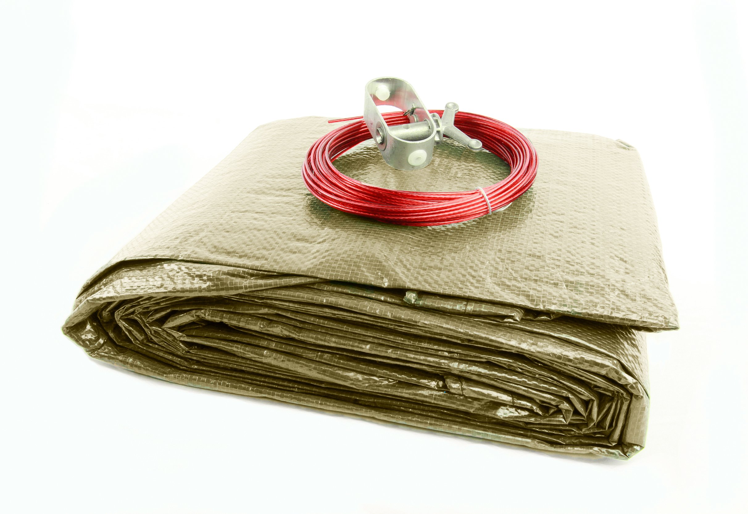 Buffalo Blizzard 15x30 ft Oval Above Ground Pool Cover - Heavy Duty Reversible Tan/Silver Winter Protection | UV Resistant, Debris Shield for Inground & Outdoor Pools | Perfect for Winterizing, Seasonal Storage & Year-Round Protection