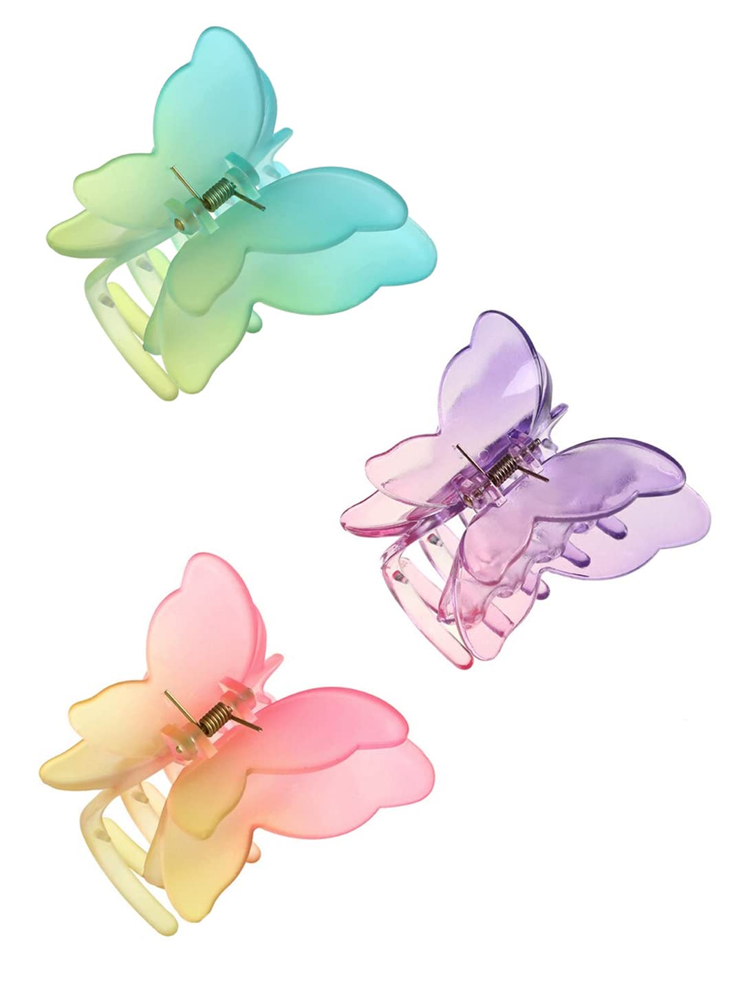 Vibrant Yellow Chime Claw Clips - Colorful Hair Clutches & Large Hair Clips for Women & Girls | Perfect for School, Work, Parties & Everyday Hairstyles