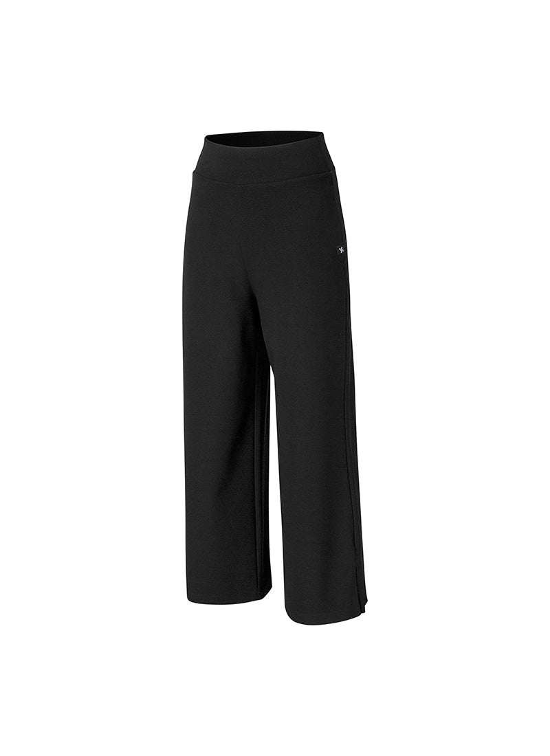 Free Motion Slit Wide Leg Pants for Women - Stretchy High Waist Palazzo Trousers for Yoga, Lounge & Casual Wear