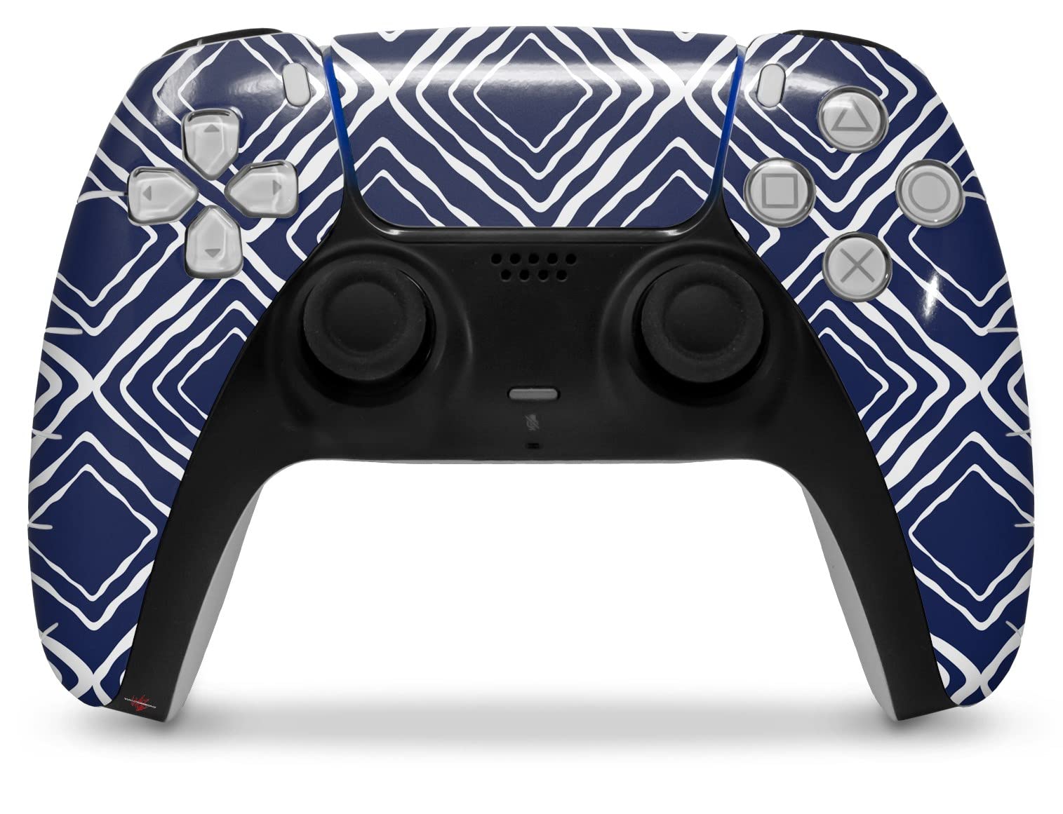 Sony PS5 DualSense Skin Wrap - Wavey Navy Blue for Gaming & Protection