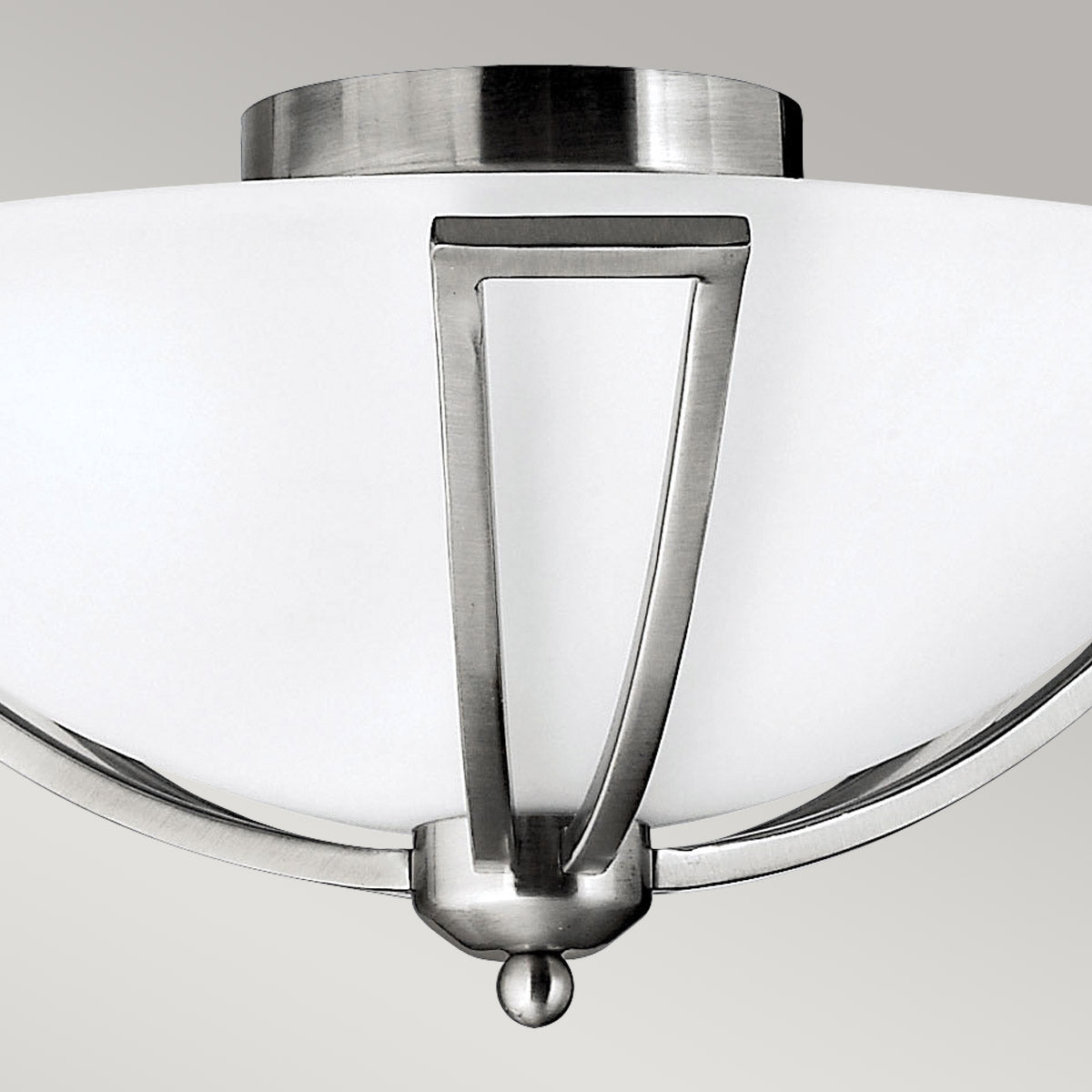 Bolla 2-Light Flush Mount Ceiling Light Fixture - Brushed Nickel Finish, E27 Base - Perfect for Bedroom, Living Room & Hallway Lighting
