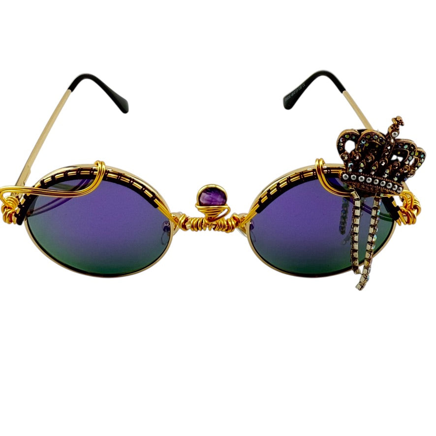 Handmade Amethyst Crown with SpunClips™ - Unique 1 of 1 Jewelry Piece for Special Occasions & Spiritual Healing