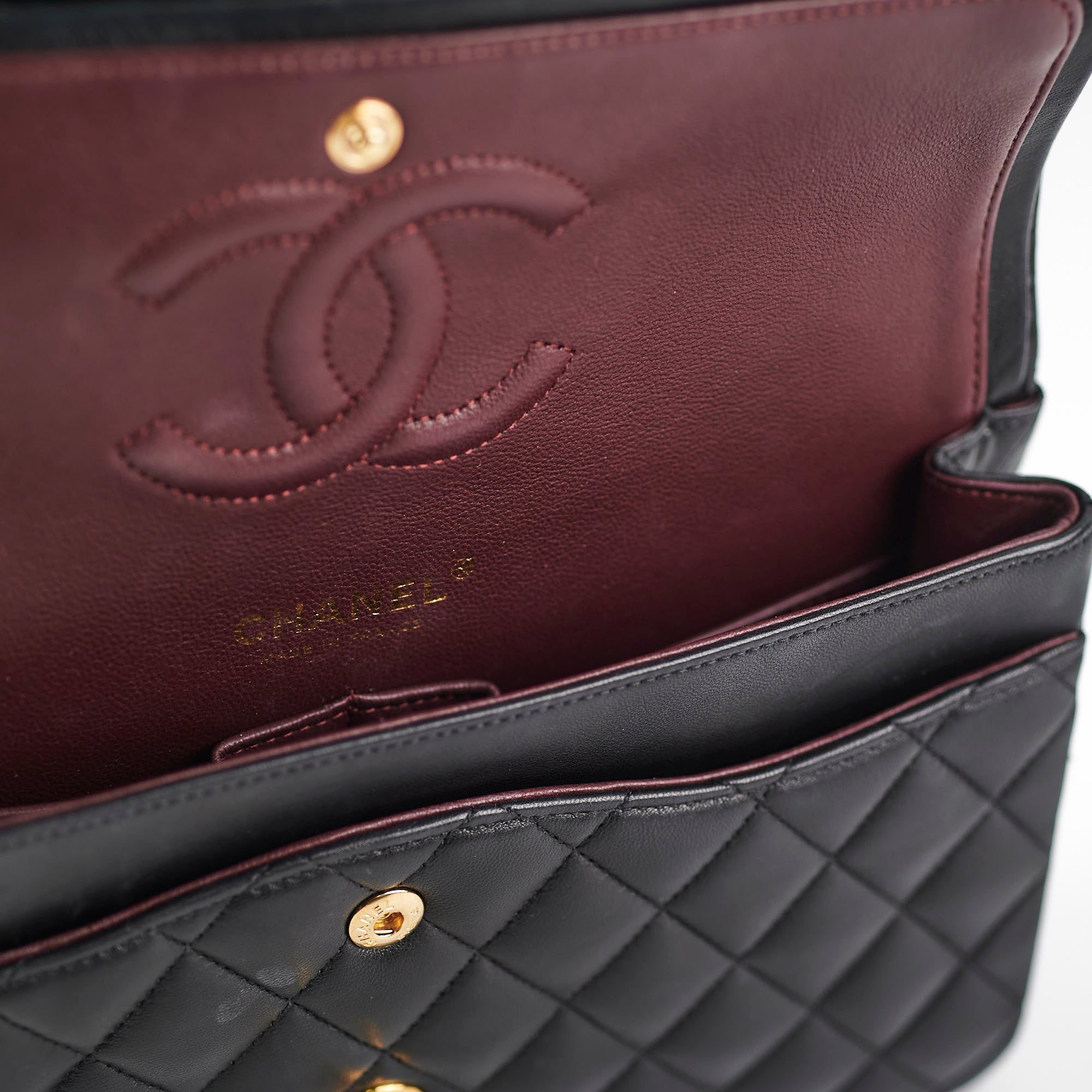 Chanel Classic Flap Bag Medium/Large Black Lambskin Leather Shoulder Bag - Perfect for Work, Date Night & Special Occasions