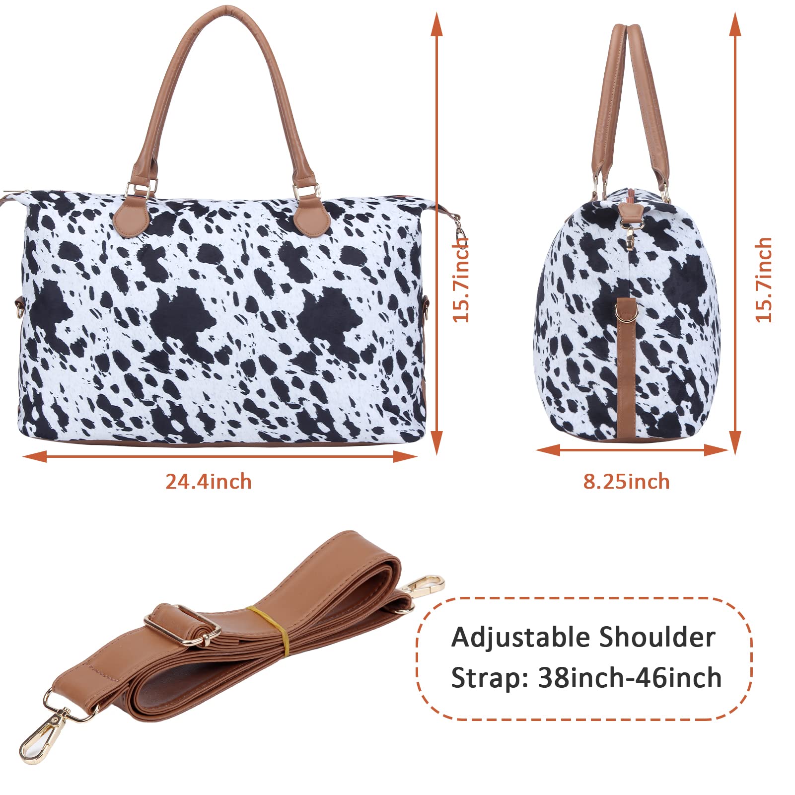 Women's Large Weekender Duffle Bag - Travel Tote with Shoulder Strap for Weekend Getaways