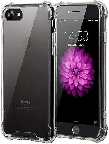 Apple iPhone 7 Shockproof Clear Gel Bumper Case - Slim Protective Cover for Everyday Use, Work & Travel