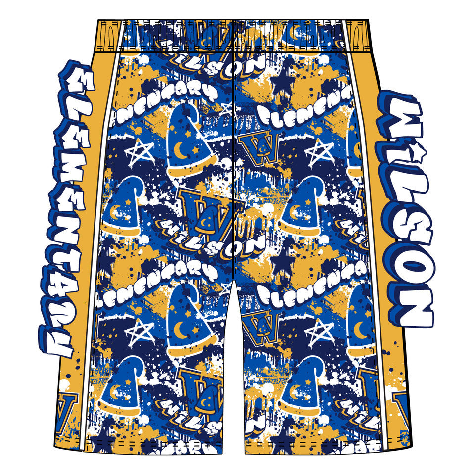 Wilson Boys & Mens Elementary Shorts - Comfortable Cotton Athletic Shorts for Kids & Teens - Perfect for School, Gym, Sports & Casual Wear