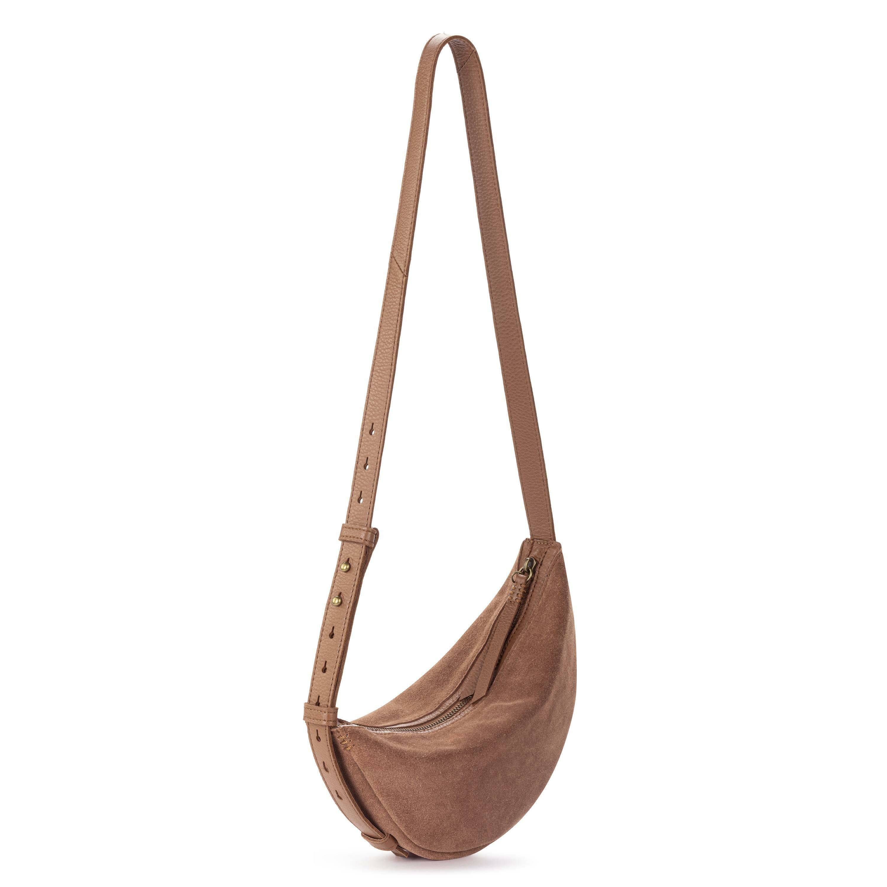 Premium Leather Tess Sling Bag in Tobacco Suede - Stylish Crossbody Purse for Women, Perfect for Daily Use, Travel & Casual Outings