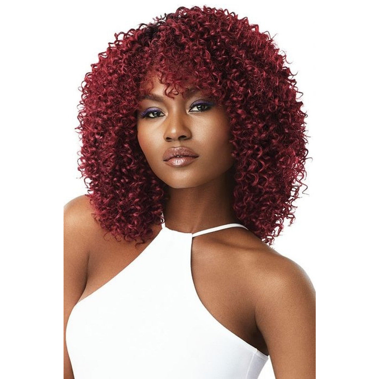 Outre Purple Pack Jerry Curl Long Synthetic Hair Extensions - 18 Inch Straight Weft for Natural Black Hairstyles | Perfect for Braids, Weaves & Protective Styling